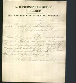 Letterhead - C.D. Pierson Lumber Co.