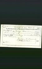 Wakefield, Massachusetts Payment Voucher - May Moran-Original Ancestry
