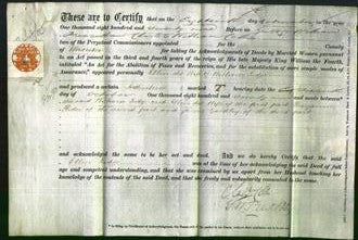 Deed by Married Women - Ellen Judge-Original Ancestry