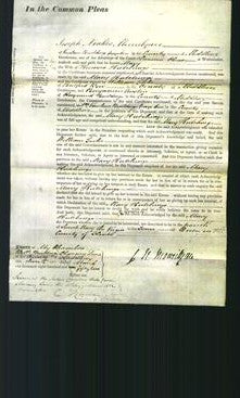 Court of Common Pleas - Mary Hutchings-Original Ancestry