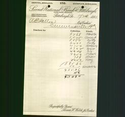 Bank Letterhead - Second National Bank of Pittsburgh