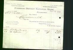 Bank Letterhead - Farmers Deposit National Bank