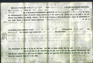 Deed by Married Women - Sarah Stone Fosbery-Original Ancestry