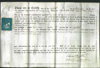 Deed by Married Women - Susanna Taylor-Original Ancestry