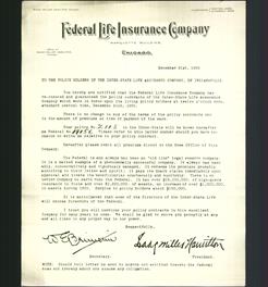 Letterhead - Federal Life Insurance Company