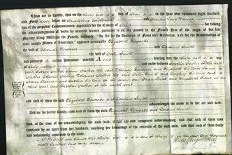 Deed by Married Women - Elizabeth Edwards and Caroline Smith-Original Ancestry