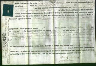 Deed by Married Women - Sarah Moxon Runton-Original Ancestry