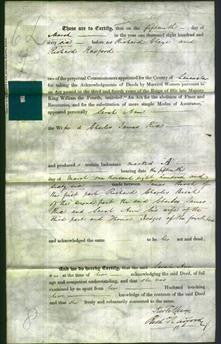 Deed by Married Women - Sarah Ann Rix-Original Ancestry