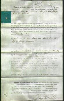 Deed by Married Women - Mary Vase and Sarah Ann Greenwood-Original Ancestry