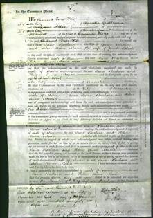 Court of Common Pleas - Jane Barbara Wheeler and Helen Anne Maria Roberts-Original Ancestry