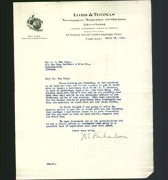 Letterhead - Lord & Thomas