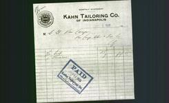 Monthly Statement - Kahn Tailoring Co. of Indianapolis
