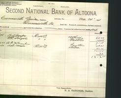 Bank Letterhead - Second National Bank of Altoona