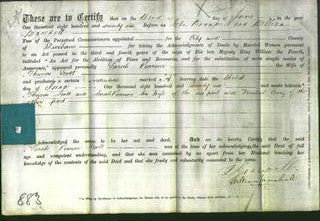 Deed by Married Women - Sarah Pearson Scott-Original Ancestry