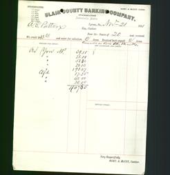 Bank Letterhead - Blair County Banking Company