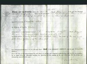 Deed by Married Women - Charlotte Ellen Chester-Original Ancestry