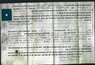 Deed by Married Women - Rhoda Parrott-Original Ancestry