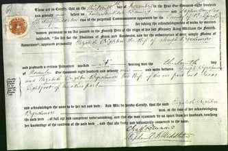 Deed by Married Women - Elizabeth Crighton Byrchmore-Original Ancestry