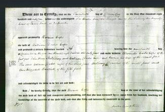 Deed by Married Women - Rosina Cope-Original Ancestry