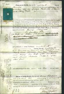 Deed by Married Women - Mary Schofield-Original Ancestry