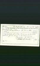 Wakefield, Massachusetts Payment Voucher - A.F. Weeks-Original Ancestry