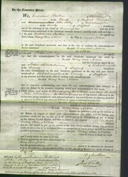 Court of Common Pleas - Mary Ann Nixon