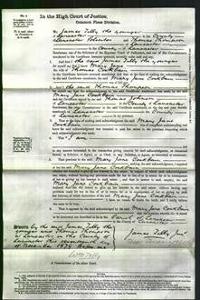 Court of Common Pleas - Mary Jane Cockbain-Original Ancestry