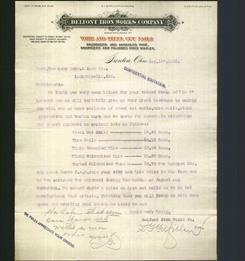 Letterhead - Belfont Iron Works Company