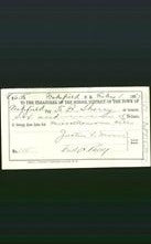 Wakefield, Massachusetts Payment Voucher - F.B. Shorey-Original Ancestry