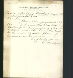 Letterhead - VanCamp Glass Company