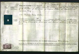 Deed by Married Women - Mary Watson-Original Ancestry