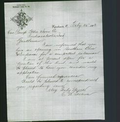 Letterhead - Knights Pythias Castle Hall