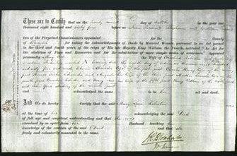Deed by Married Women - Mary Jane Roberton-Original Ancestry