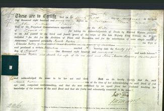 Deed by Married Women - Sarah Weston-Original Ancestry