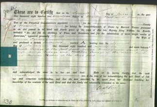 Deed by Married Women - Sarah Fenesay-Original Ancestry