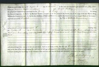 Deed by Married Women - Elizabeth Humphrey-Original Ancestry