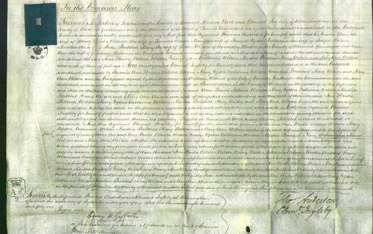 Court of Common Pleas - Ann Hinks, Rebecca Wilson, Mary Upton, Catherine WIlson, Martha Pratchat, Mary Wilson and Mary Ann Wilson