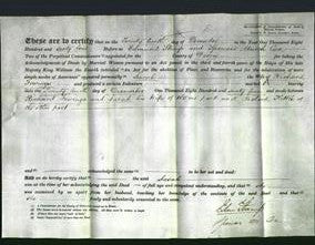 Deed by Married Women - Sarah Fewings-Original Ancestry