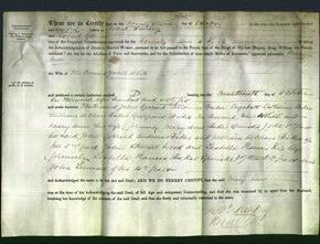 Deed by Married Women - Mary Ann Baker White-Original Ancestry