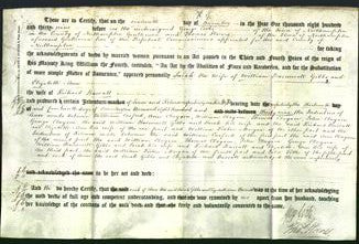 Deed by Married Women - Sarah Gibbs and Elizabeth Ann Barratt-Original Ancestry
