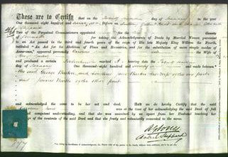 Deed by Married Women - Caroline Jane Barton-Original Ancestry