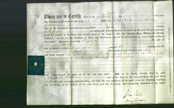 Deed by Married Women - Elizabeth Hicklin-Original Ancestry