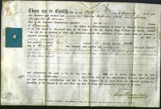Deed by Married Women - Elizabeth Fosbrooke-Original Ancestry