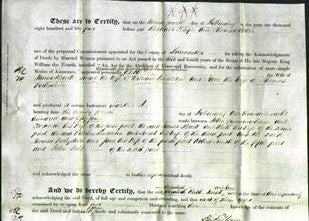 Deed by Married Women - Ruth Hewilt, Sarah Pendleton and Jane Derbyshire-Original Ancestry