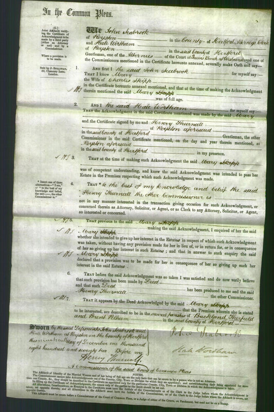 Court of Common Pleas - Mary Skipp