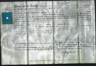 Deed by Married Women - Caroline Theresa Bland-Original Ancestry