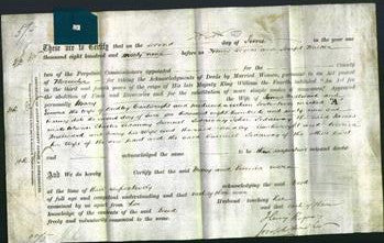 Deed by Married Women - Mary Millward and Emma Cartwright-Original Ancestry