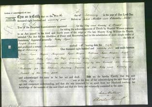 Deed by Married Women - Betty Lyne Hooper Cadie-Original Ancestry
