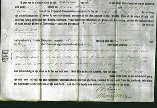 Deed by Married Women - Elizabeth Wall-Original Ancestry