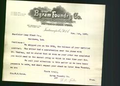 Letterhead - Byram Foundry Co.